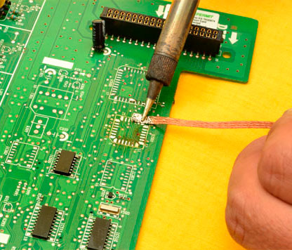 la trenza retira soldadura