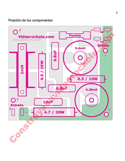 Descargar Archivo PDF del Crossover de 2 Vías para Driver y Woofer